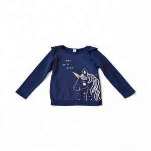 Navy Unicorn Kids Shirt